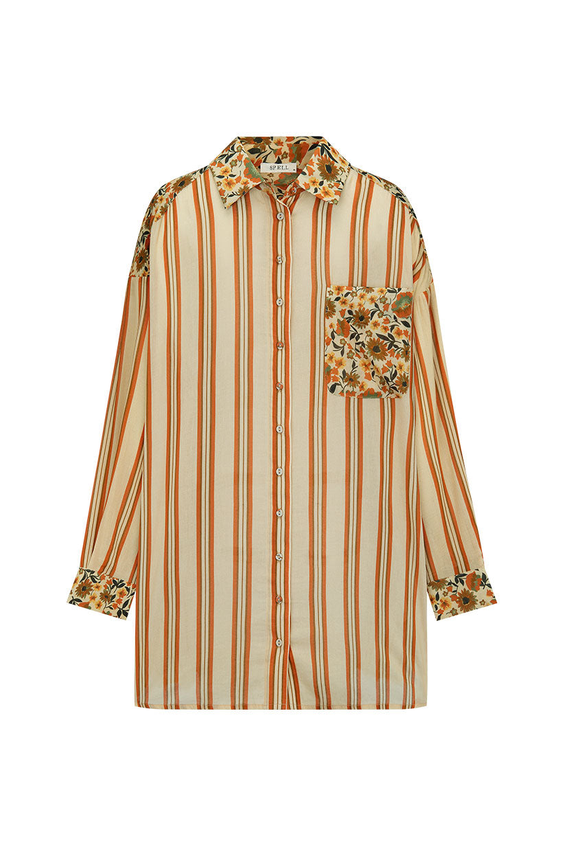 Impala Lily Shirt Dress // Gold
