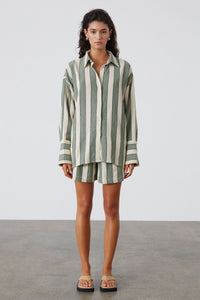 Eucalyptus Stripe Organic Cotton Shirt