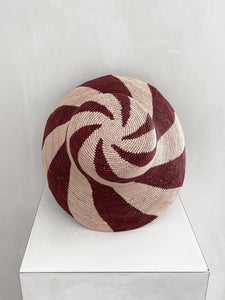 Amira Bucket Hat // Pink & Burgundy Spiral