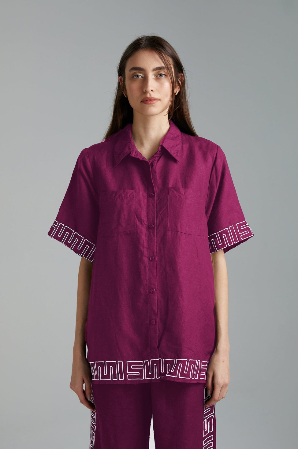 Sig Linen Shirt // Plum