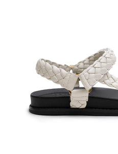 Elke Braided Sandal // Pearl