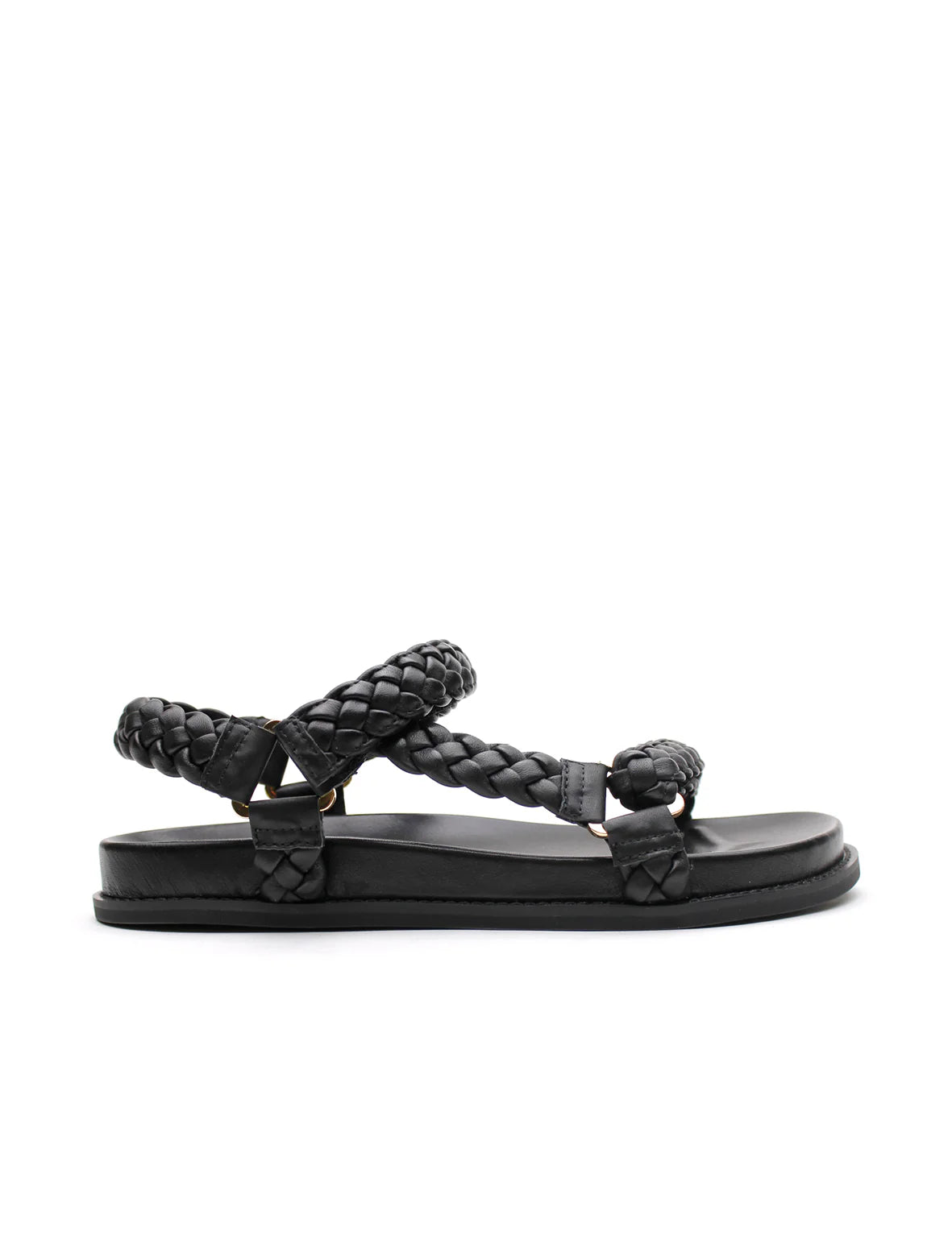 Elke Braided Sandal // Black