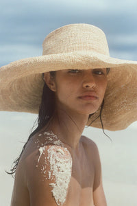 Raffia Wide Brim Hat // Natural