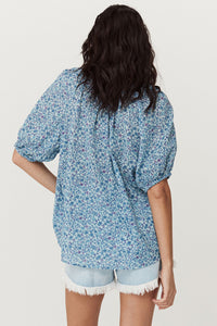 Love Jetty Short Sleeve Blouse // Blue Nirvana