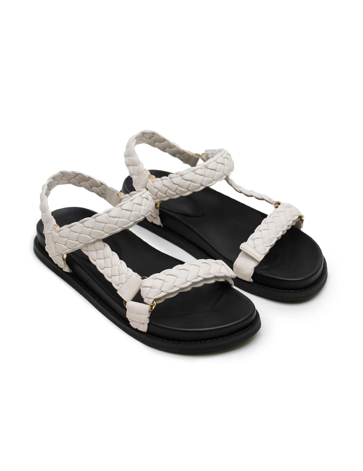 Elke Braided Sandal // Pearl