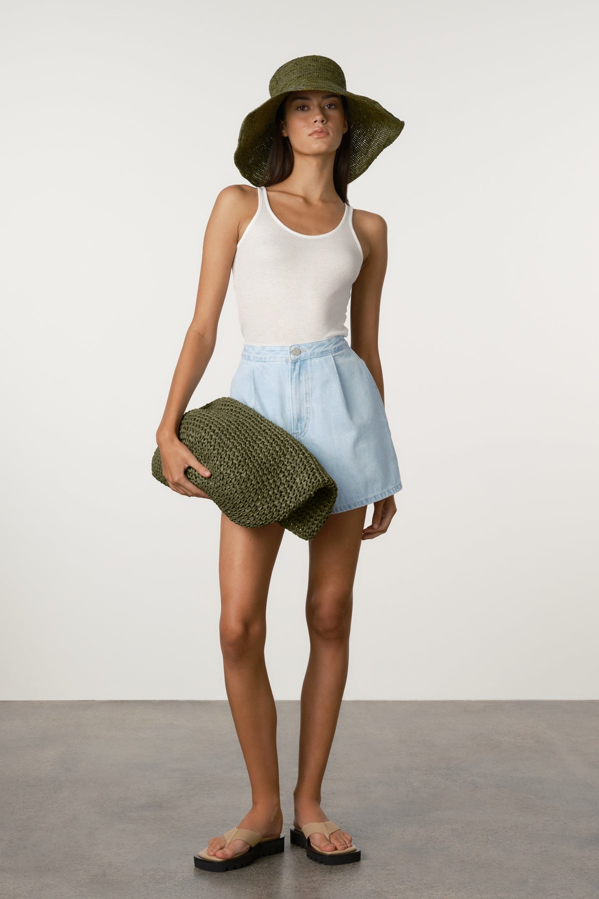 Wide Brim Hat // Olive