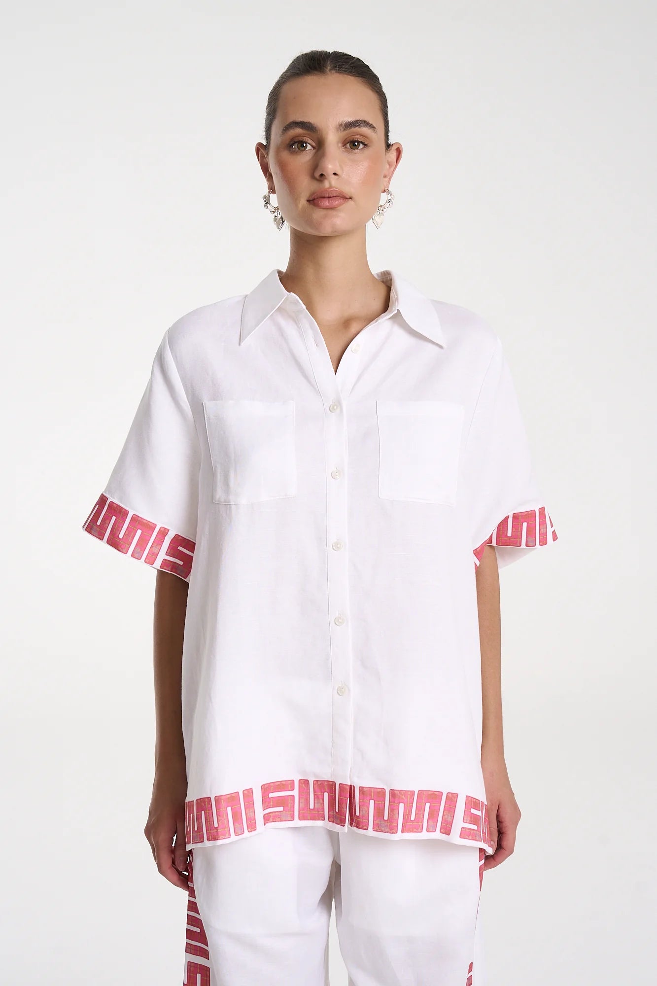 Sig Linen Shirt // Neon Plaid