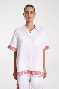 Sig Linen Shirt // Neon Plaid
