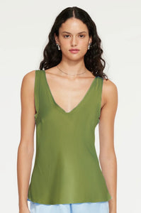 V Neck Cami // Moss