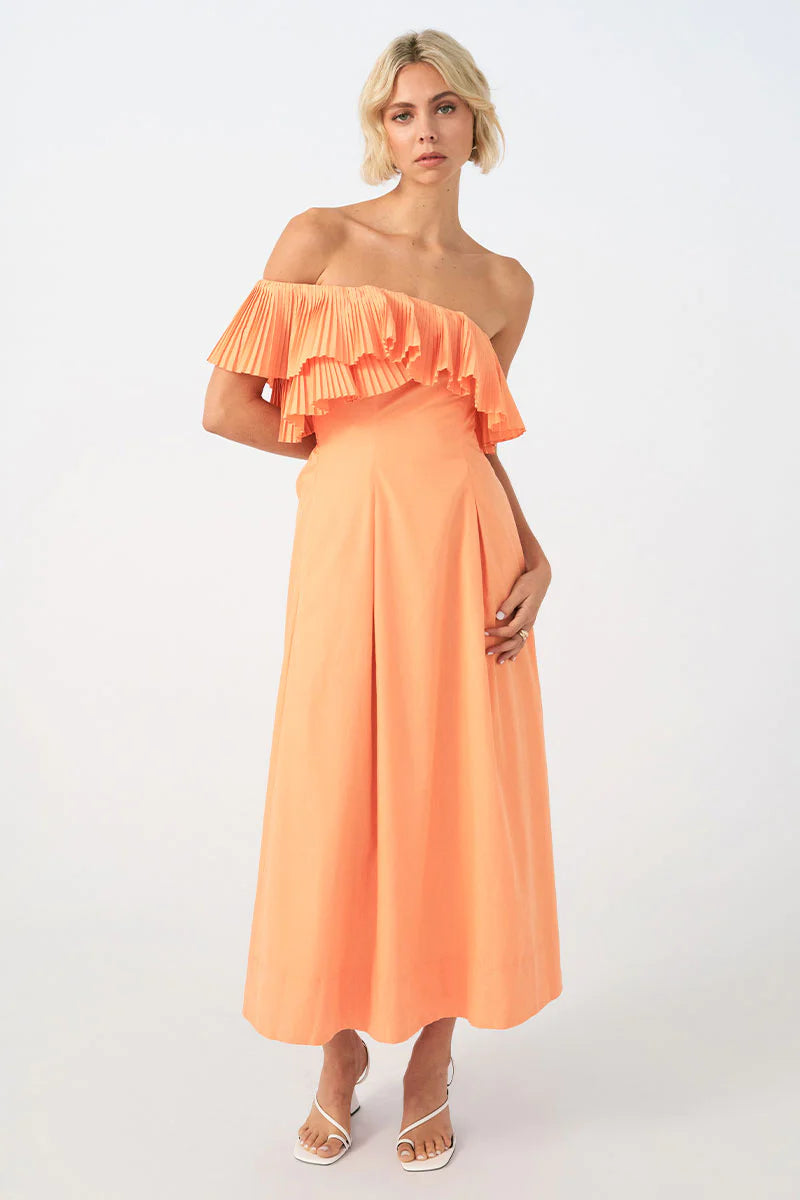 Bliss Midi Dress // Soft Orange