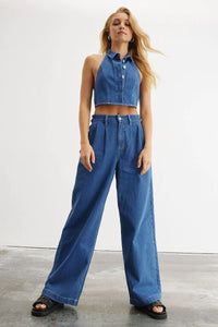 Advance Denim Crop Shirt