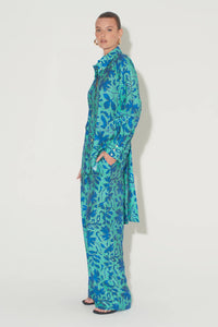 Barclay Shirt Aqua Leaf