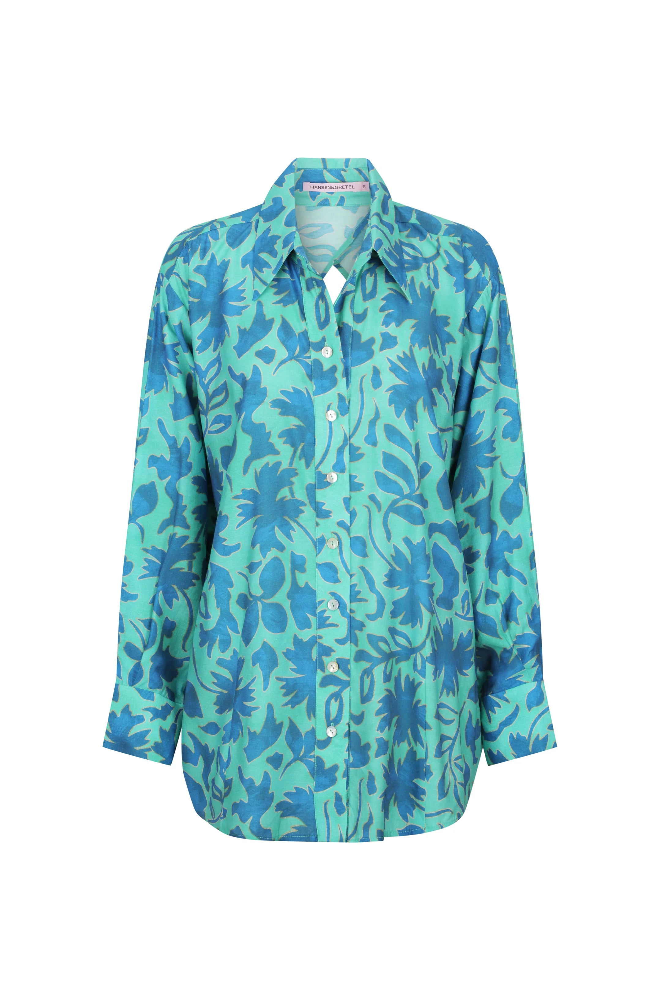 Barclay Shirt Aqua Leaf