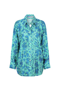 Barclay Shirt Aqua Leaf