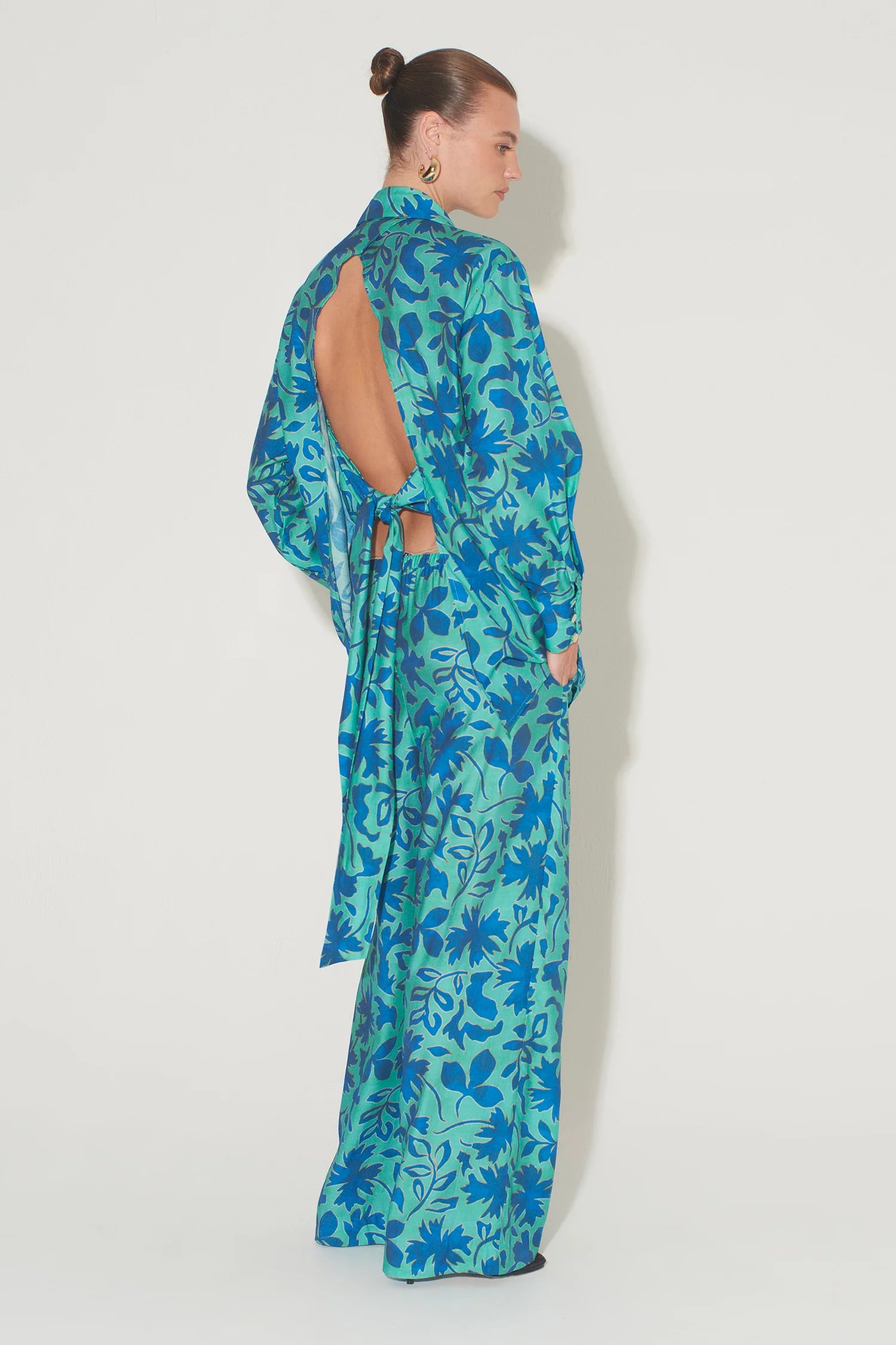 Barclay Shirt Aqua Leaf
