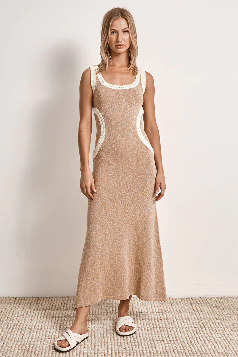 Dawn Knit Midi Dress Wheat upper WINK