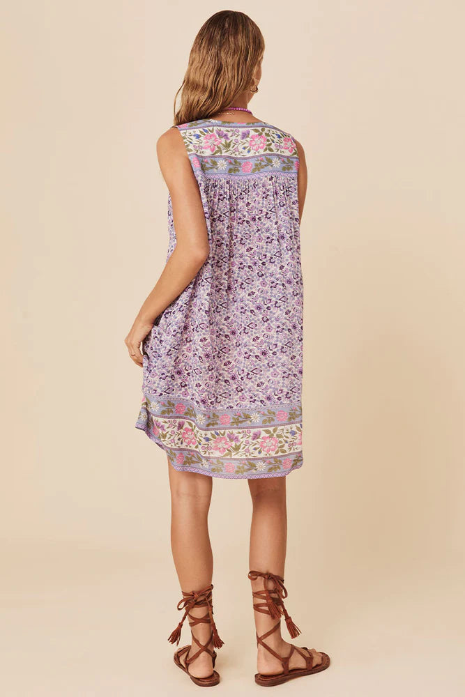Sienna Sleeveless Tunic Dress // Lilac