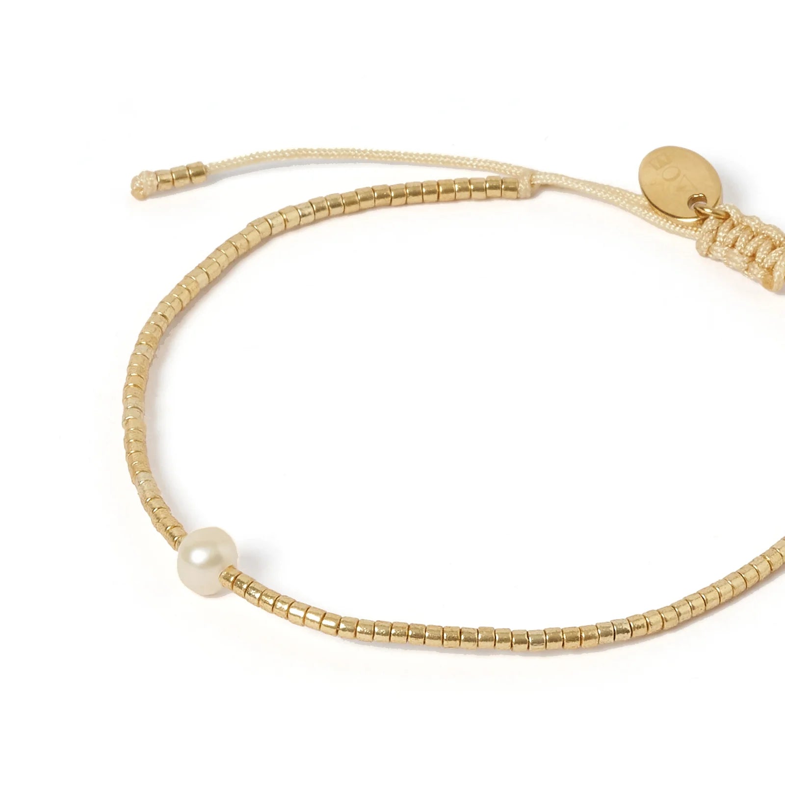 River Gold and Pearl Bracelet