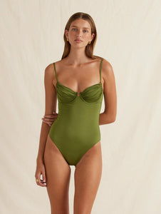 Ruched Cup One Piece // Oliveine