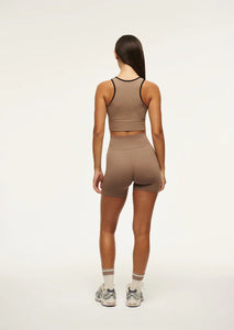 Restore Seamless 5 Bike Short // Fossil Brown