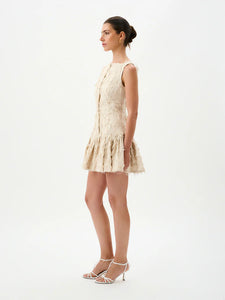 Basil Mini Dress // Dandelion Brocade