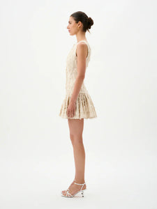 Basil Mini Dress // Dandelion Brocade