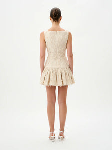 Basil Mini Dress // Dandelion Brocade