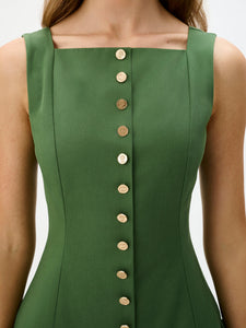Basil Mini Dress // Olive