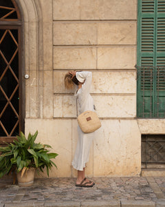 Leather Trimmed Raffia BB