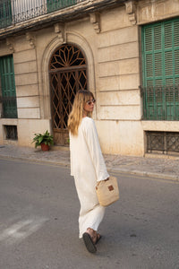 Leather Trimmed Raffia BB