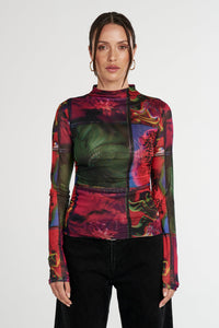 LS Ruched High Neck top // Untamed