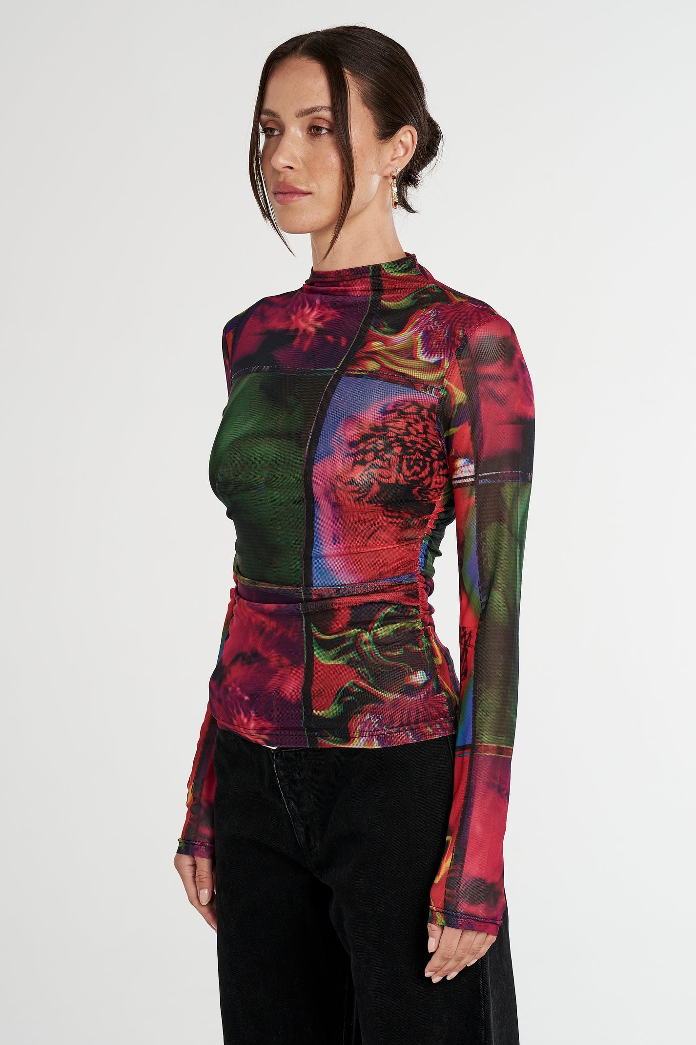 LS Ruched High Neck top // Untamed