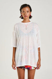 Oversize Tee // Sheer White