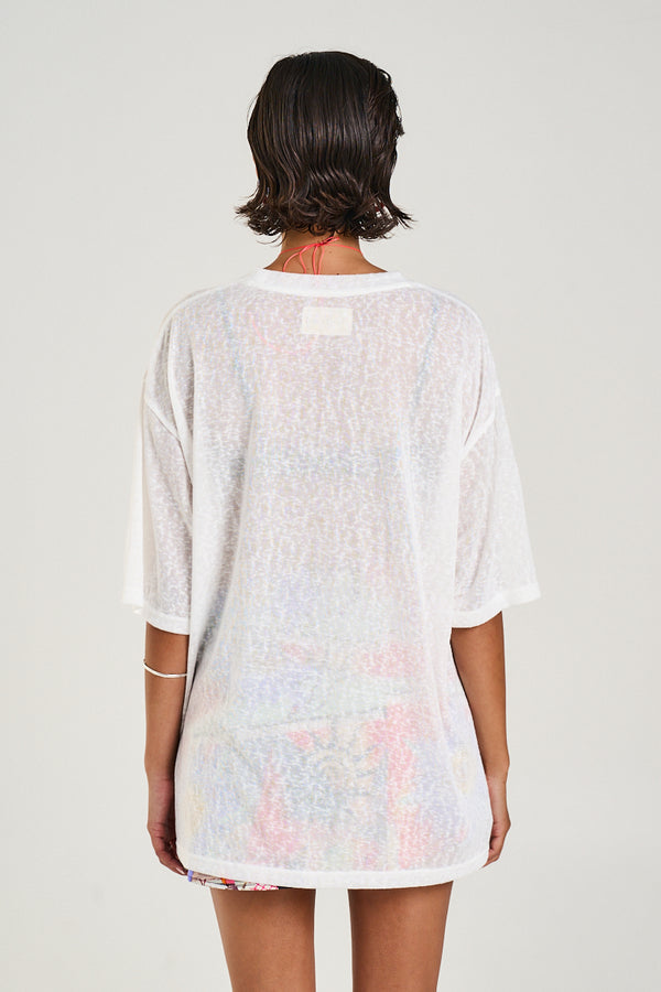 Oversize Tee // Sheer White