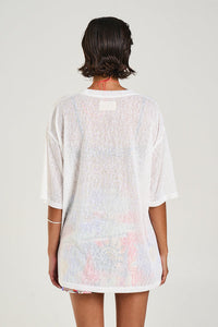 Oversize Tee // Sheer White