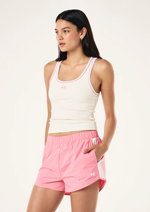 Nexus Rib Tank // Whisper White & Pink Lemonade
