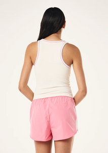 Nexus Rib Tank // Whisper White & Pink Lemonade
