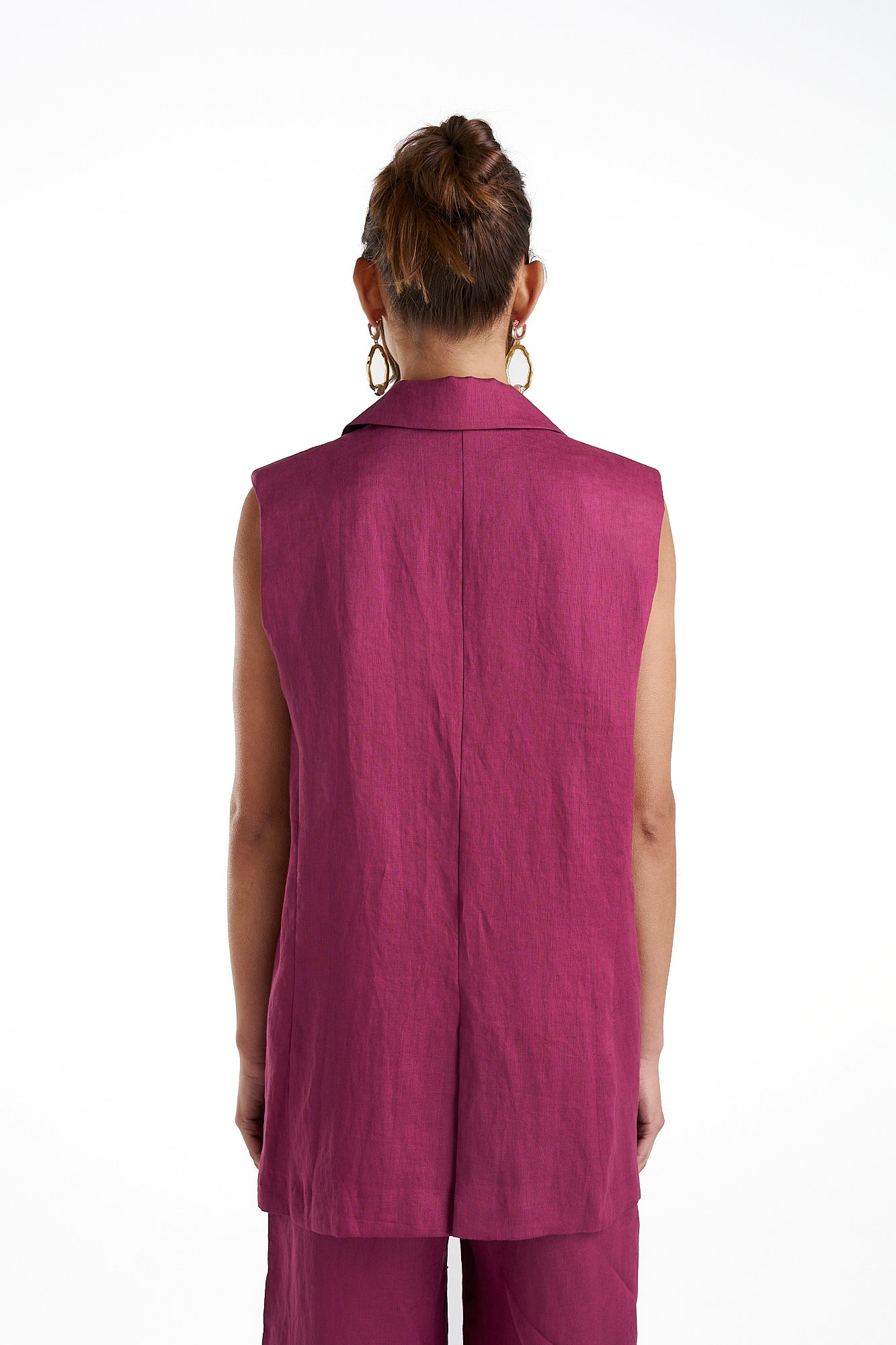 Sleeveless Blazer // Plum