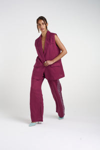 Sig Linen Pant // Plum