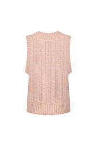 Rolling Hills Knit Vest // Dusty Rose