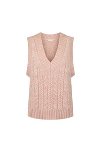 Rolling Hills Knit Vest // Dusty Rose