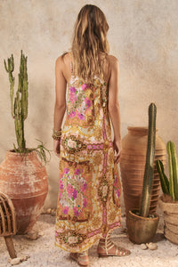 Lovers & Dreamers Strappy Maxi Dress // Champagne Peach