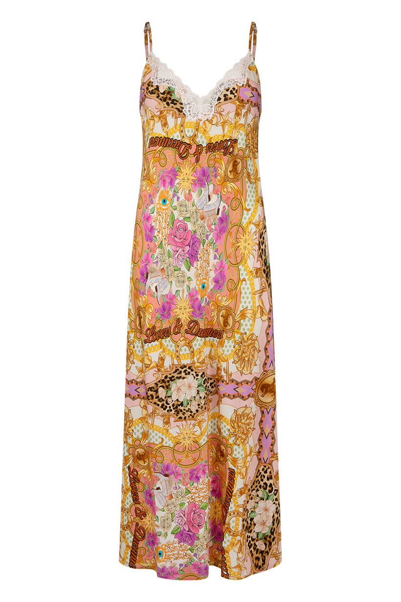 Lovers & Dreamers Strappy Maxi Dress // Champagne Peach