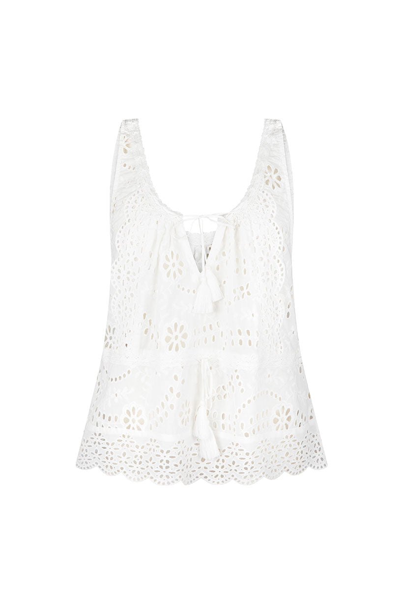 Yaya Lace Cami // Antique White