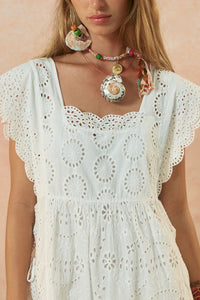Yaya Lace Kaftan // Antique White