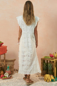 Yaya Lace Kaftan // Antique White