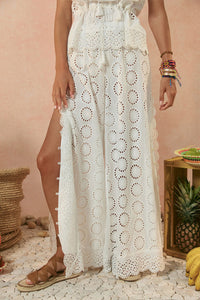 Yaya Lace Pant // Antique White