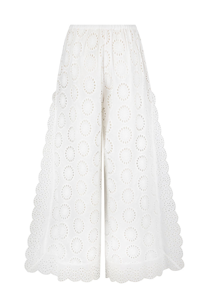 Yaya Lace Pant // Antique White
