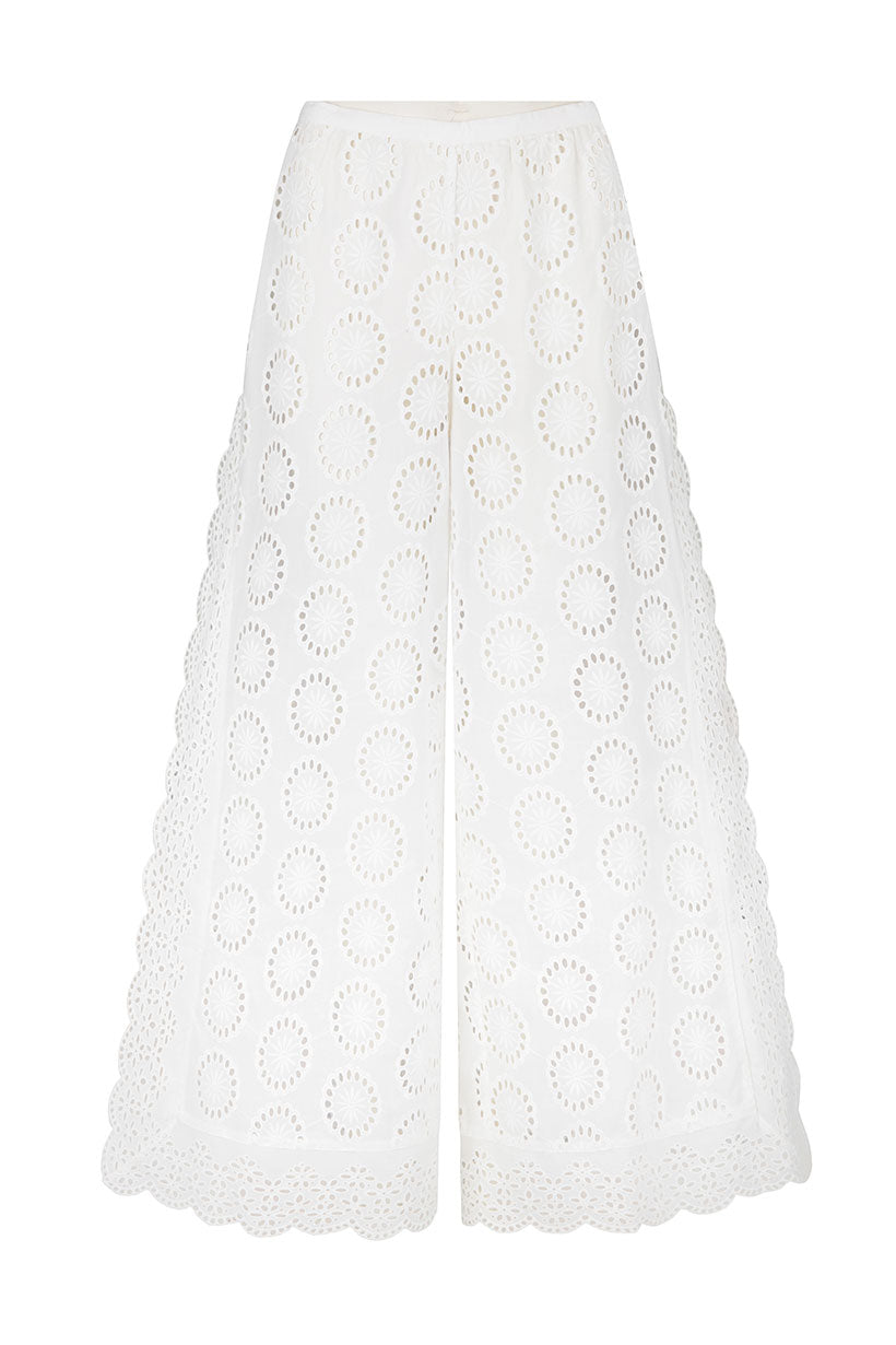 Yaya Lace Pant // Antique White