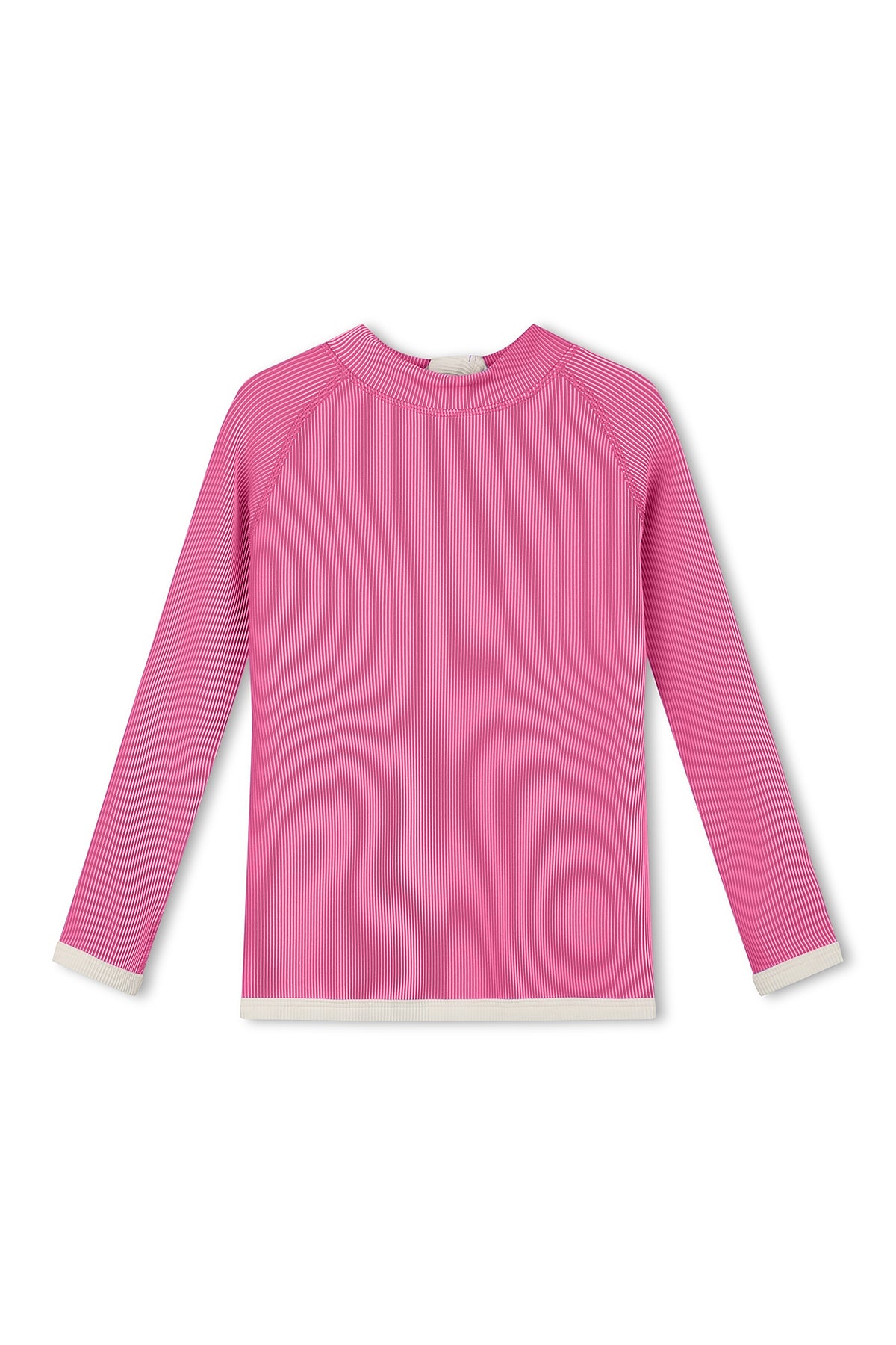 Mini Stripe Rib Rashie // Shell Pink